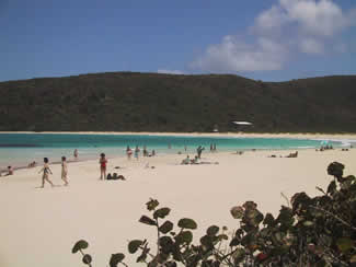 Looking towards the east on Flamenco Beach